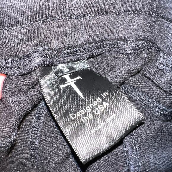 Three Nails Joggers Pants Womens Small Black Pull On Drawstring Pockets - Picture 4 of 8